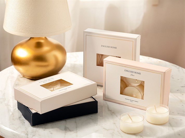 9 Piese Lumânare Tealight Alb