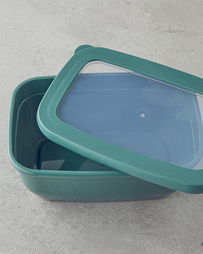 șal de lână Plastic Cu 2 Piese Borcan 750 ml-1300 ml Verde