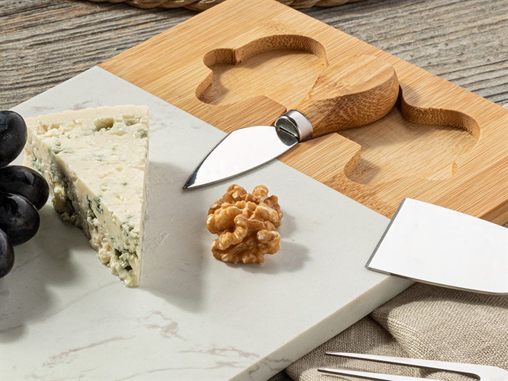 Chic Bamboo Marbled Cheese Board 35x18 cm