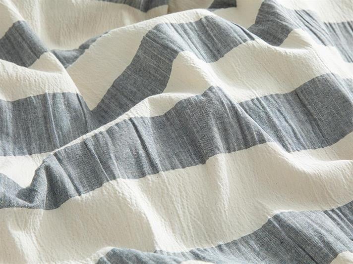  Lenjerie de pat completă, King Size, Billowy, bumbac-poliester, 240x220 cm/ 180X200 cm/ 50X70 cm, Albastru închis