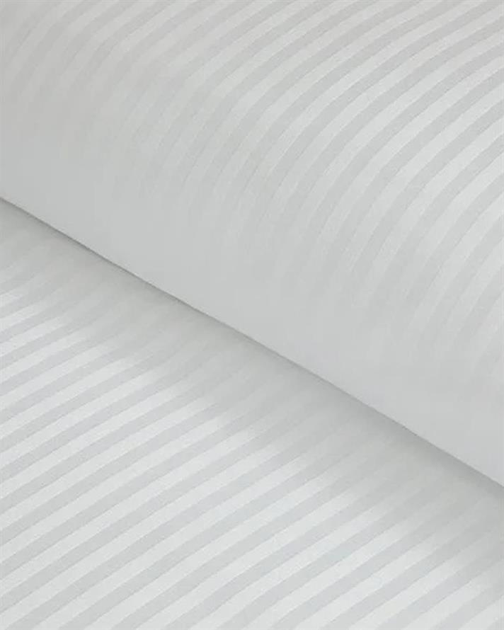  Lenjerie de pat completă, King Size, Deluxe, bumbac satinat, 240x220 cm/ 260x280 cm/ 50x70+20 cm, alb
