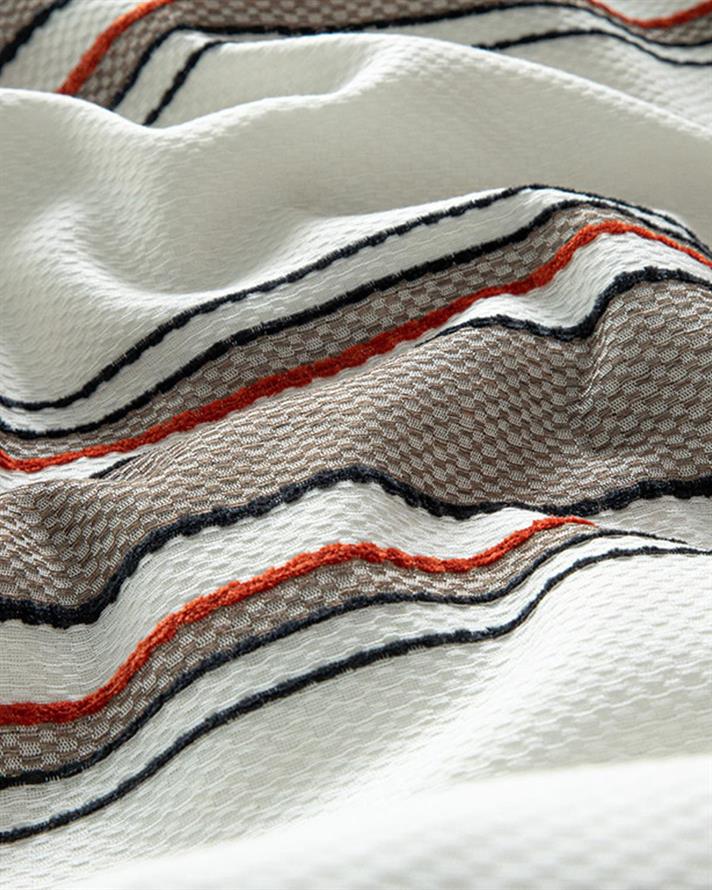  Lenjerie de pat completă, King Size, Fine Lines, bumbac-viscoză-poliester, 240x220 cm/ 180x200 cm/ 50x70 cm,  alb-gri-c