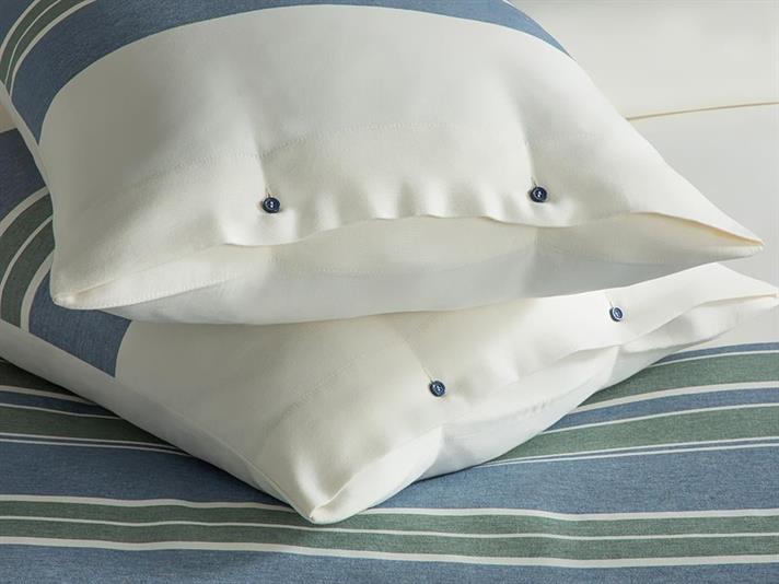  Lenjerie de pat completă, King Size, Winter soft, bumbac-viscoză-poliester, 240x220 cm/ 180x200 cm/ 50x70 cm, verde-ble
