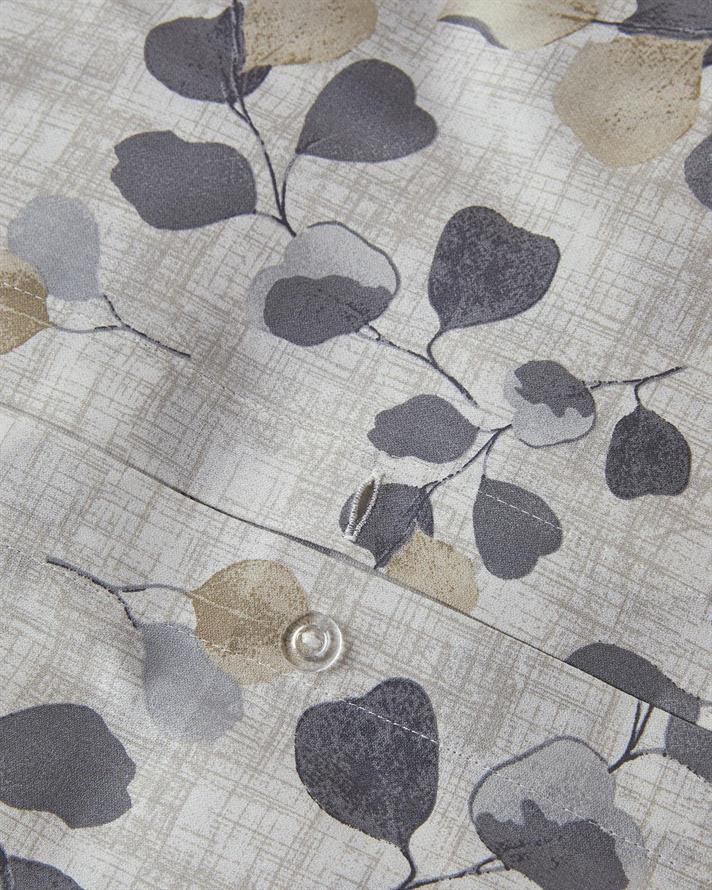  Lenjerie de pat completă, pentru două persoane, Textured Ivy, bumbac, 200x220 cm/ 160x200 cm/ 50x70 cm, gri-bej