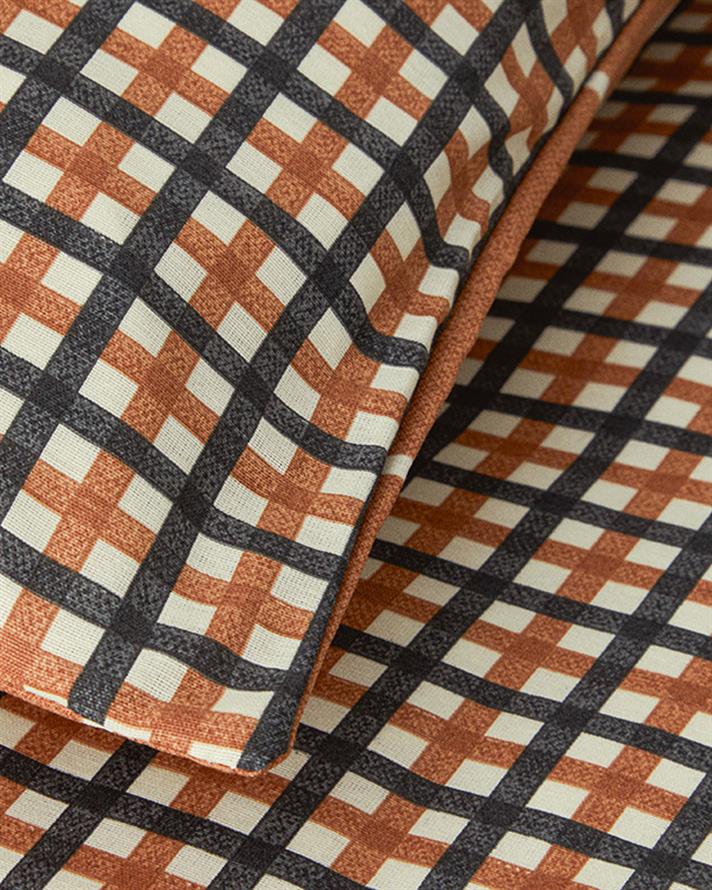  Lenjerie de pat completă, pentru două persoane, Windsor,Bumbac-poliester, 200x220 cm/ 180x200 cm/ 50x70 cm, Terracotta