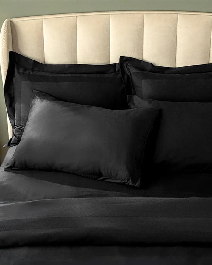  Lenjerie de pat completă, pentru două persoane, 4 fețe de pernă, Vivian, bumbac satinat, 200x220 cm/ 240x260 cm/ 50x70