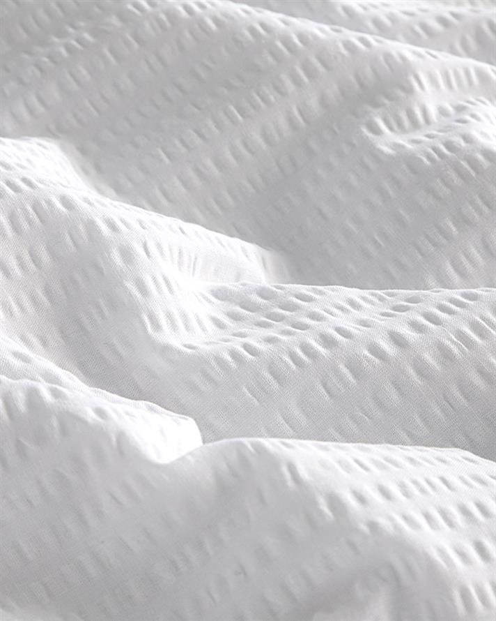  Lenjerie de pat completă, pentru două persoane, Showy, bumbac-viscoză, 160x220 cm/ 180x240 cm/ 50x70+20cm, alb