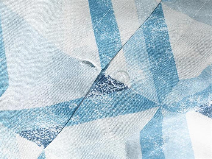  Lenjerie de pat completă pentru o persoană, Cloudy Argyle, Bumbac-Poliester, 160 x 220 cm/ 160X240 cm/ 50x70 cm, Albast