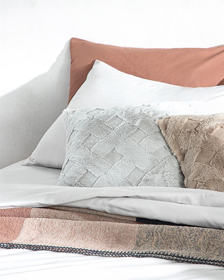  Lenjerie de pat completă pentru o persoană, Novella, bumbac moale premium, 160x220 cm/ 100X200 cm/ 50x70 cm, Gri