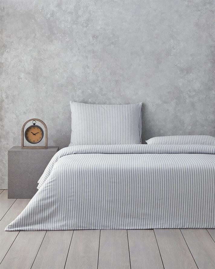  Lenjerie de pat completă pentru o persoană, Stitch Line, Bumbac-Poliester, 160x220 cm/ 100X200 cm/ 50x70 cm, bleumarin