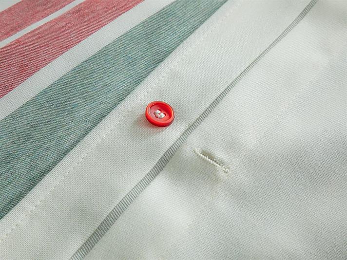  Lenjerie de pat completă pentru o persoană, Cosy Stripe, bumbac-viscoză- poliester, 160 x 220 cm, roșu-verde