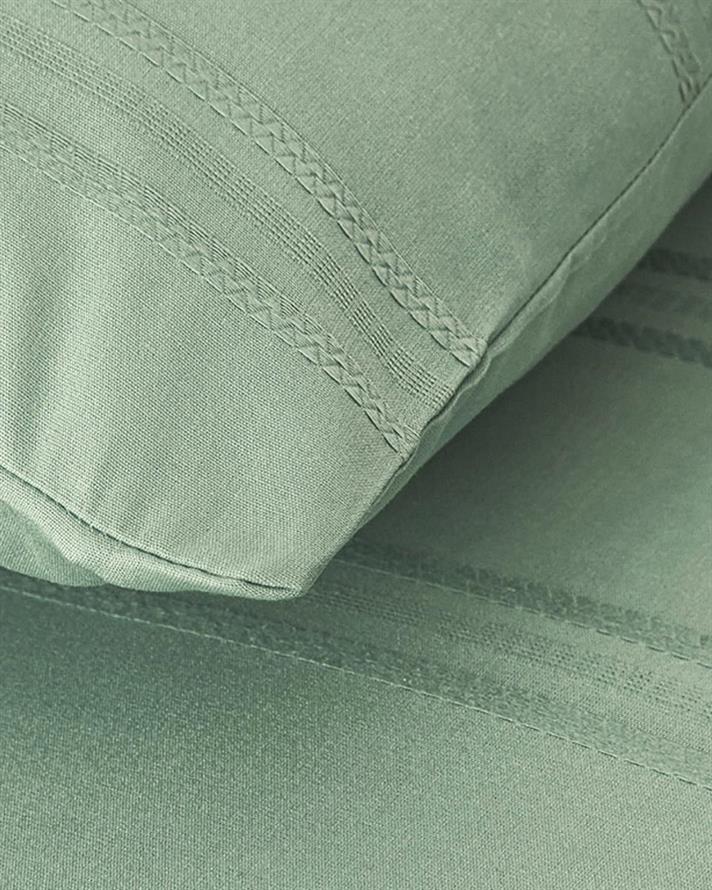   Lenjerie de pat completă pentru o persoană, Fantasy Premium Soft, bumbac, 160x220 cm/100X200 cm/ 50x70 cm, verde