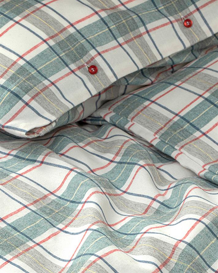  Lenjerie de pat completă pentru o persoană, Cozy Plaid, bumbac-viscoză-poliester, 160x220 cm/ 100X200 cm/ 50x70 cm, ver