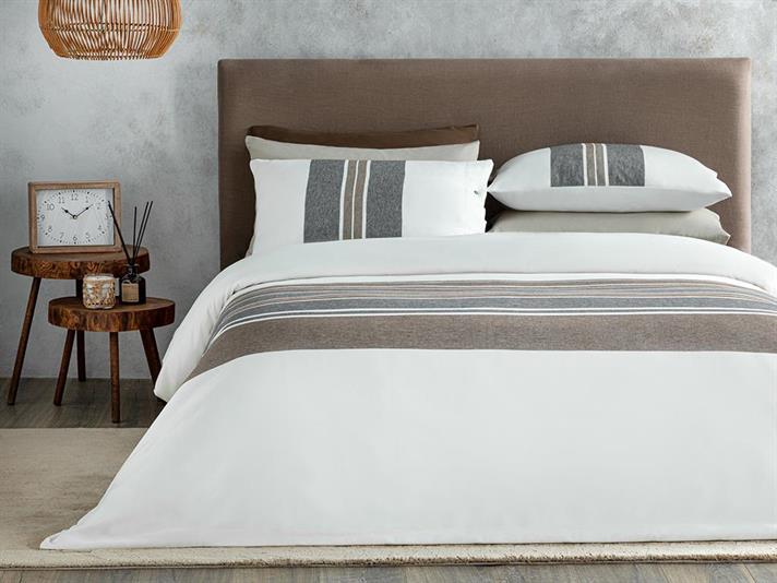  Lenjerie de pat completă pentru o persoană, Cosy Stripe, bumbac-viscoză-poliester, 160x220 cm/ 100X200 cm/ 50x70 cm, Ma