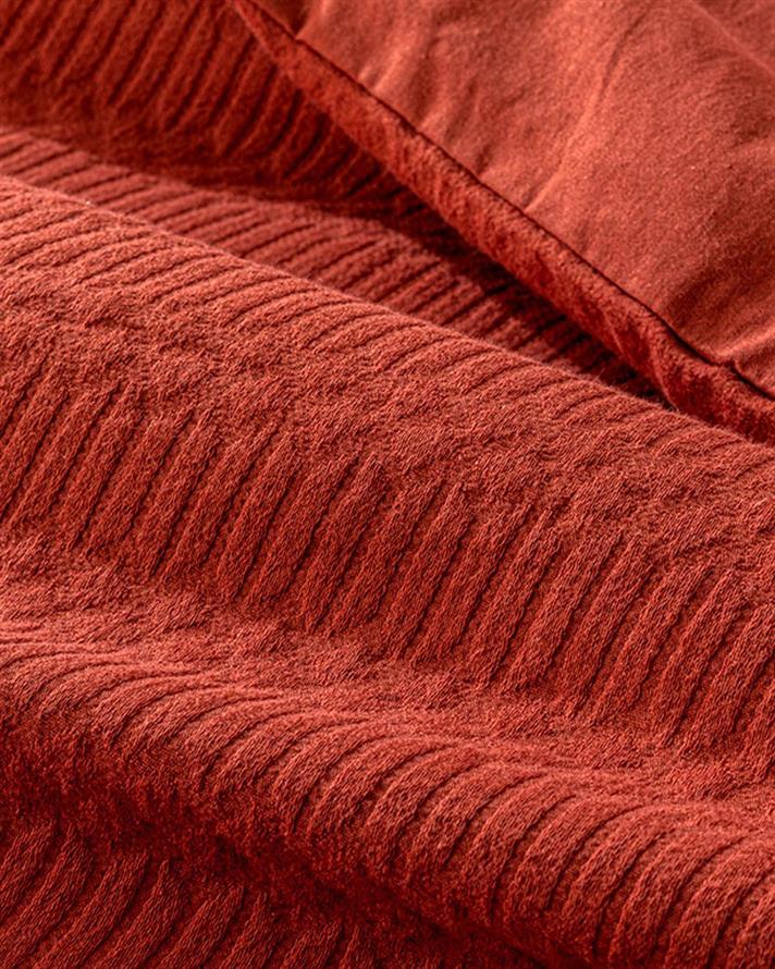  Lenjerie de pat completa King Size, Ancient Diamond, bumbac, 240x220 cm/180x200 cm/50x70 cm , terracotta