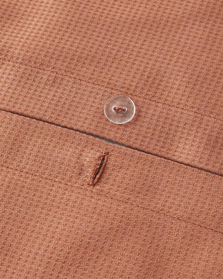  Lenjerie de pat completa King Size, Blaze, bumbac-viscoza-poliester, 240x220 cm/180x200 cm/50x70 cm, terracotta