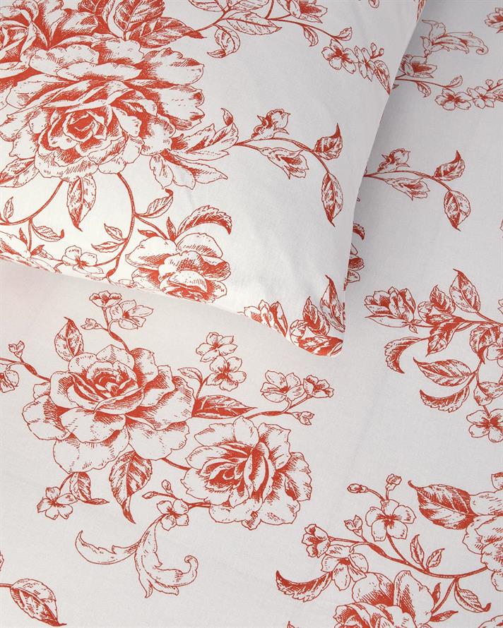  Lenjerie de pat completa King Size, Rosey Violen, bumbac, 240x220 cm/180x200 cm/50x70 cm, portocaliu
