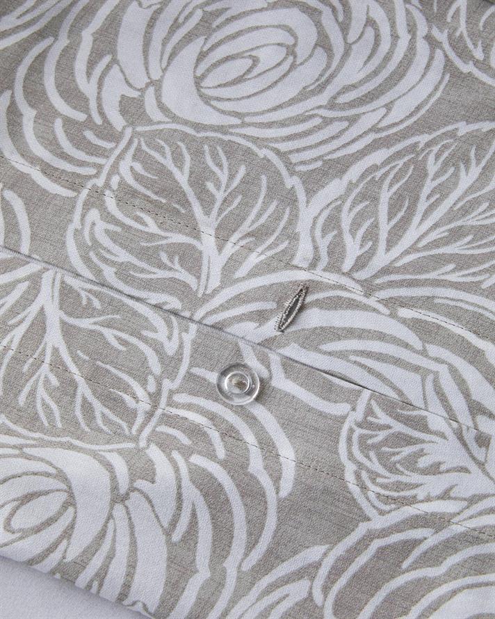  Lenjerie de pat completa King Size, Shabby Rose, bumbac, 240x220 cm/180x200 cm/50x70 cm, gri