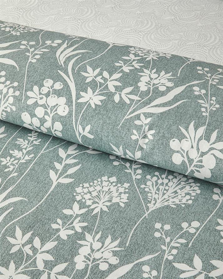  Lenjerie de pat completa King Size, Spring Leaves, bumbac, 240x220 cm/180x200 cm/50x70 cm, verde