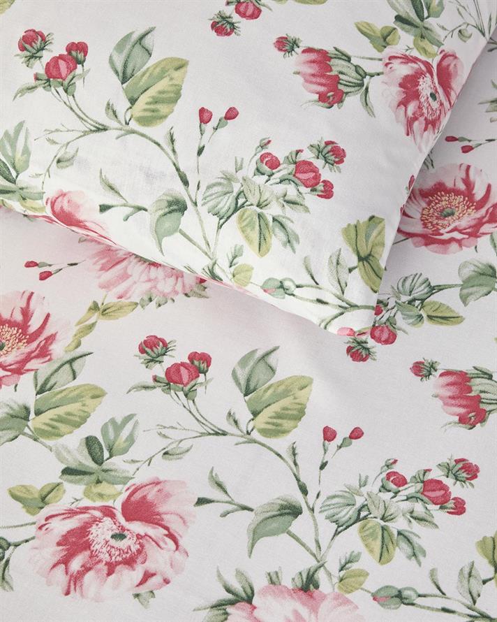  Lenjerie de pat completa King Size, Sparkling Flowers, bumbac, 240x220 cm/180x200 cm/50x70 cm, verde
