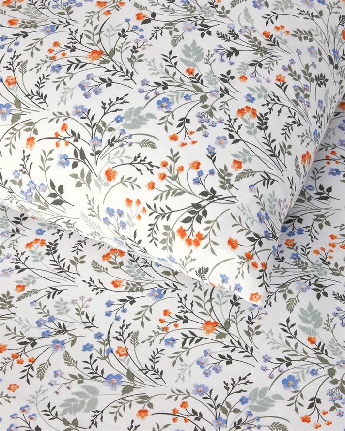  Lenjerie de pat completa pentru doua persoane, Holly Spring, bumbac-poliester, 200x220 cm/160x200 cm/50x70 cm , bleu