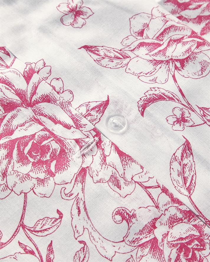  Lenjerie de pat completa pentru doua persoane, Rosey Violen, bumbac, 200x220 cm/160x200 cm/50x70 cm, roz