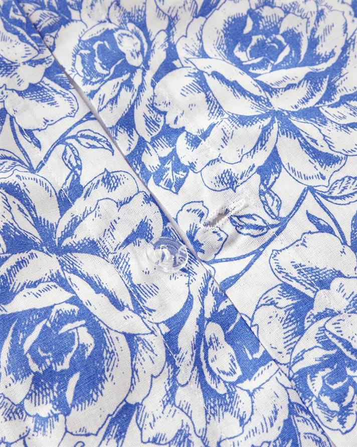  Lenjerie de pat completa pentru doua persoane, Rosey Violen, bumbac, 200x220 cm/160x200 cm/50x70 cm, bleu