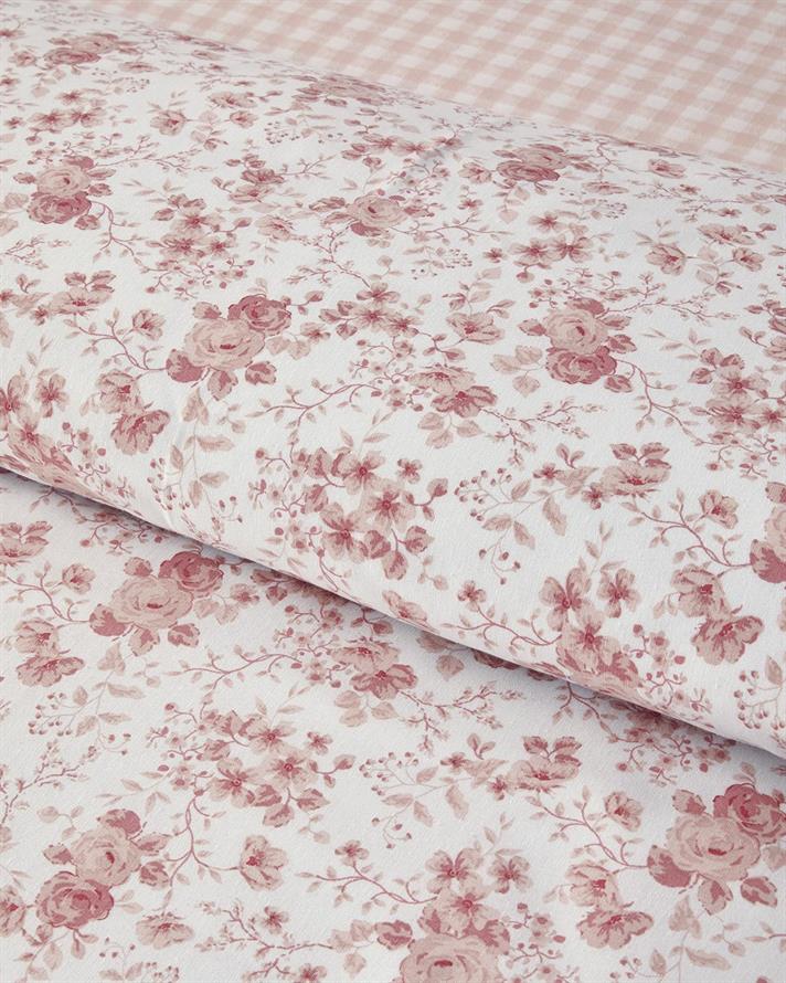  Lenjerie de pat completa pentru doua persoane, Glam Rose, bumbac-poliester, 200x220 cm/160x200 cm/50x70 cm , roz