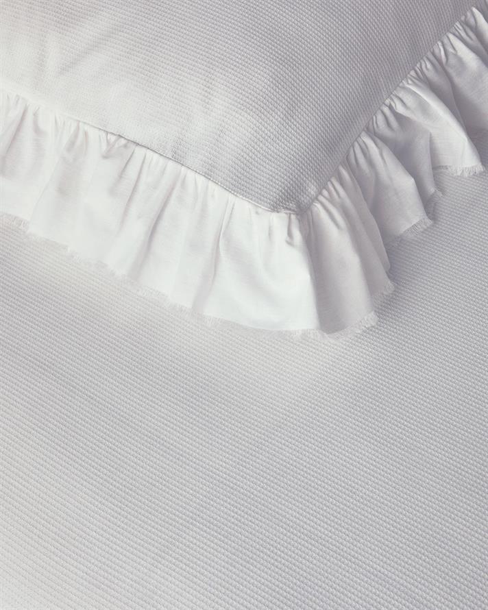  Lenjerie de pat completa pentru doua persoane, Blaze, bumbac-viscoza-poliester, 200x220 cm/160x200 cm/50x70 cm, alb