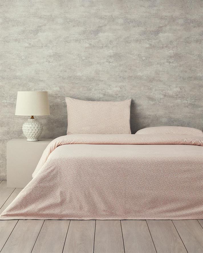  Lenjerie de pat completa pentru doua persoane, Fancy Flowers, bumbac-poliester, 200x220 cm/160x200 cm/50x70 cm , verde