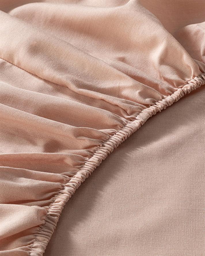  Lenjerie de pat completa pentru doua persoane, Novella, bumbac-viscoza, 200x220 cm/160x200 cm/50x70 cm , roz pudra