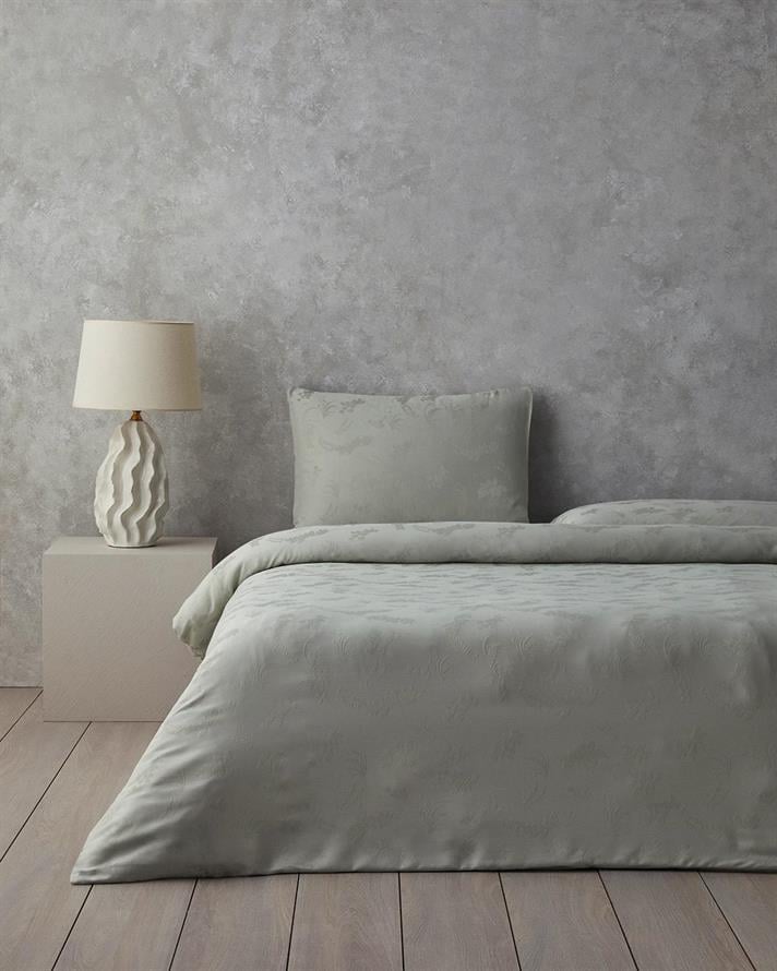  Lenjerie de pat completa pentru doua persoane, Glare, bumbac-viscoza-poliester, 200x220 cm/160x200 cm/50x70 cm, verde