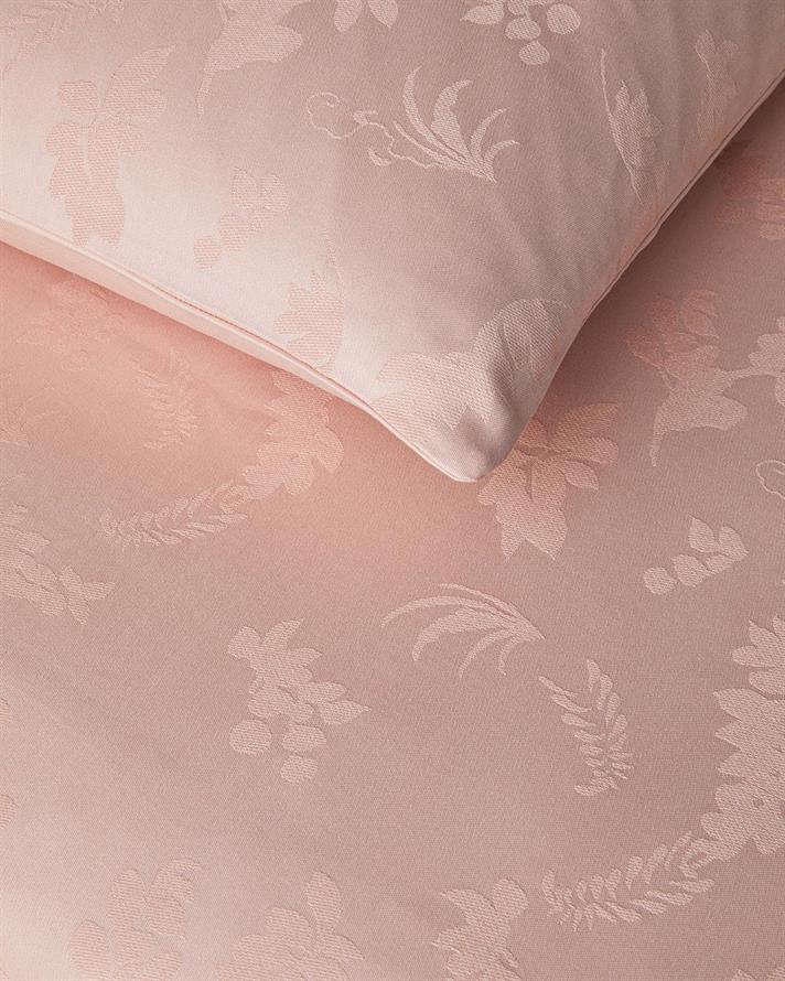  Lenjerie de pat completa pentru doua persoane, Glare, bumbac-viscoza-poliester, 200x220 cm/160x200 cm/50x70 cm, roz pud