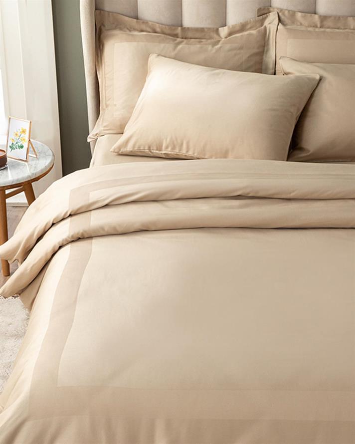  Lenjerie de pat completa Super King Size cu 4 fete de perna, Vivian, bumbac satinat, 260x220 cm/200x200 cm/50x70 cm, au