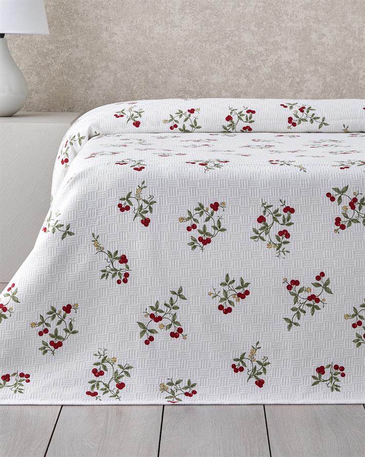 Înflorire de cireș Imprimat Cu Bumbac Double Pătură De Vară 200x220 cm Roșu