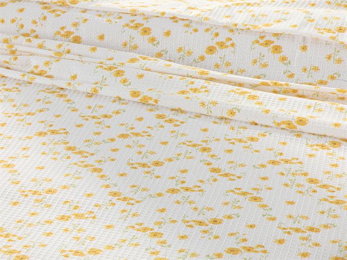 Înflorire de vară  Cu imprimeu Pentru o persoana  CUVERTURĂ 150x220 cm Galben
