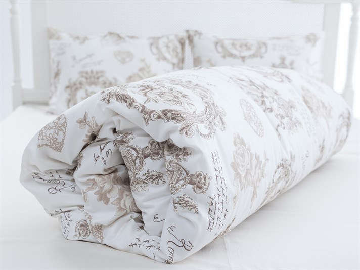 înger Bumbac Satinat Double Set Lenjerie De Pat 200x220 cm Bej