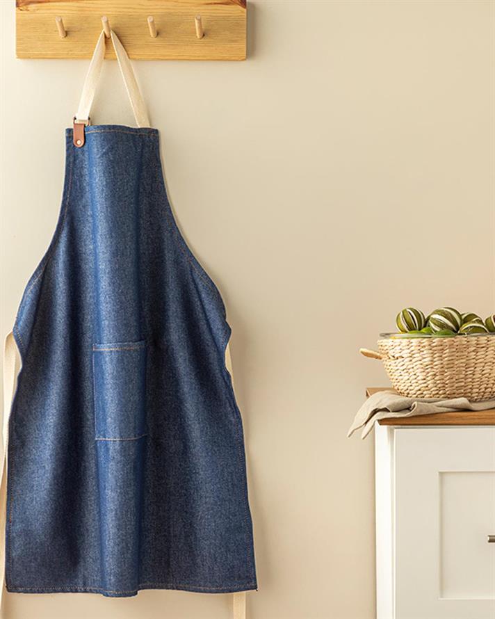 Alas Cotton Kitchen Apron 56x76 cm Dark Blue