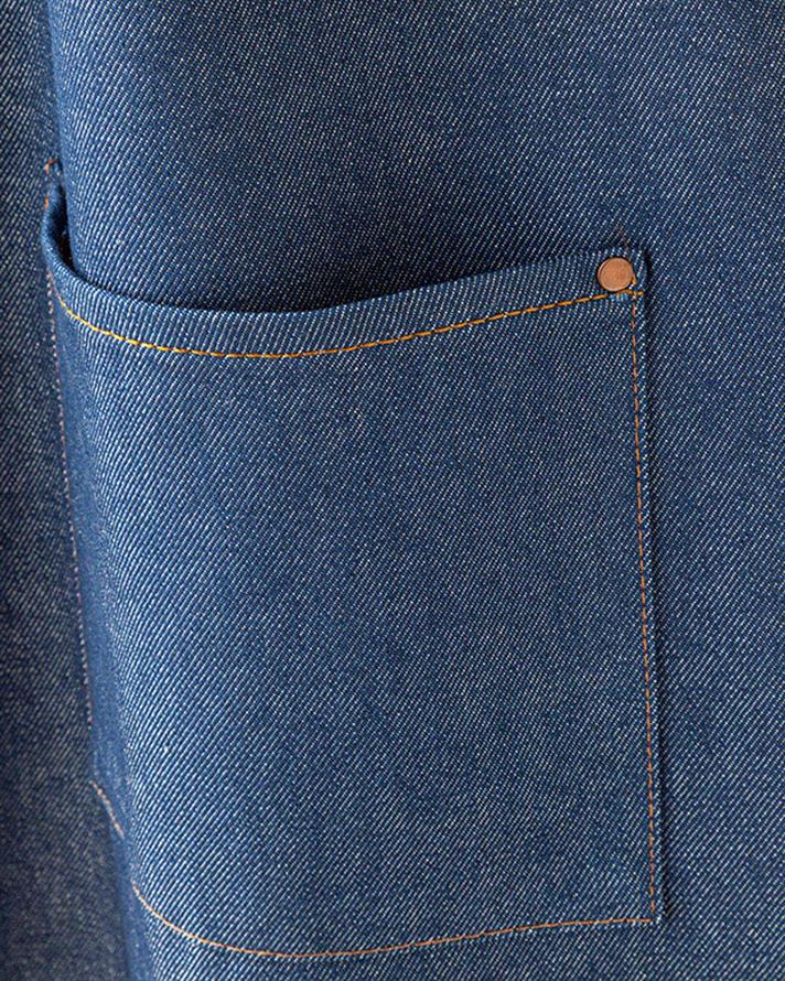 Alas Cotton Kitchen Apron 56x76 cm Dark Blue