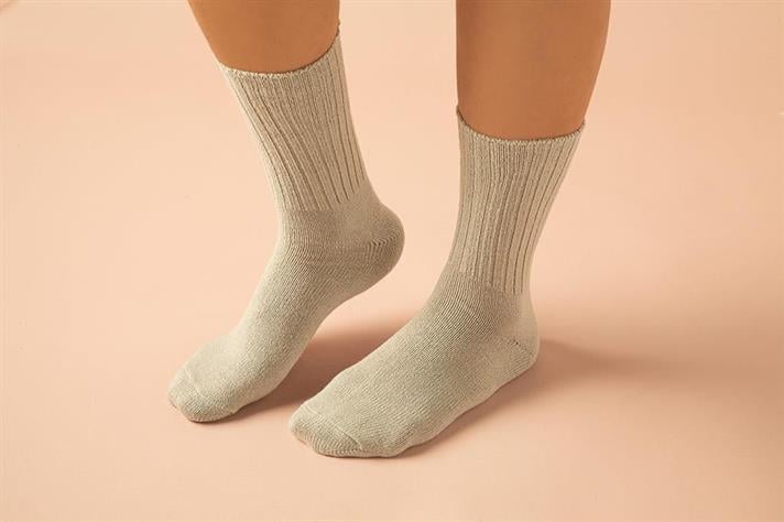 Sleepy Acrylic Women Long Length Sock 36-40 Gray
