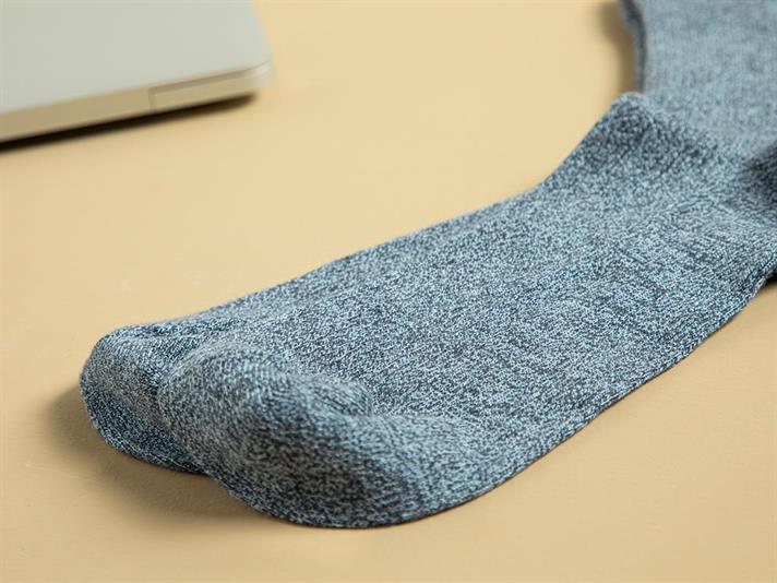 Elegant Cotton Mens Long Length Sock 40-44 Dark Blue