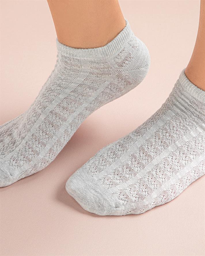 Alice Cotton Women Ankle Socks 36-40 Gray