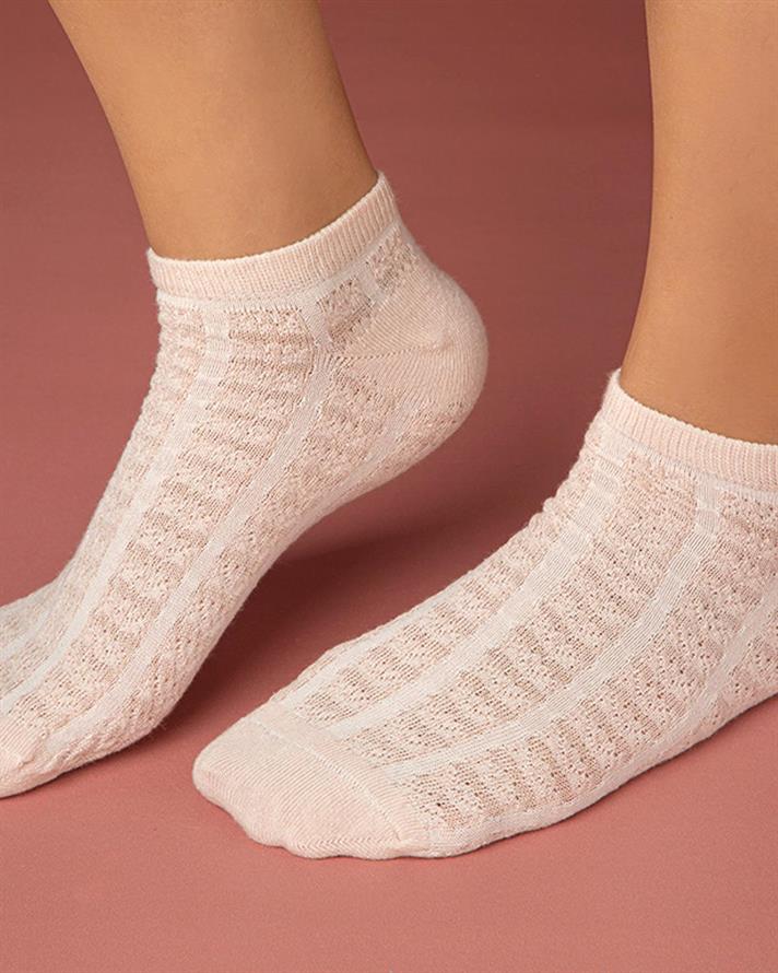 Șosete scurte, damă, 1 pereche, Alice, bumbac-poliamidă-elastan, mărimea, 36-40, roz.