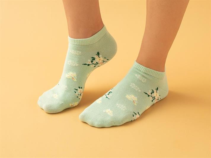Amber Cotton Women Single Socks 36-40 Green