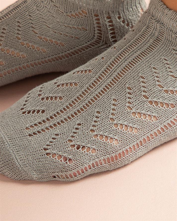 Jade Cotton Women Ankle Socks 36-40 Gray