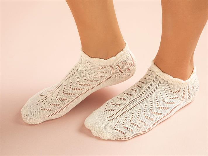 Șosete scurte, damă, 1 pereche, Jade, bumbac-poliamidă-elastan, mărimea, 36-40, ecru