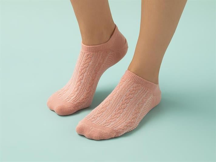 Șosete scurte, damă, 1 pereche, Samara, bumbac, mărimea, 36-40, roz