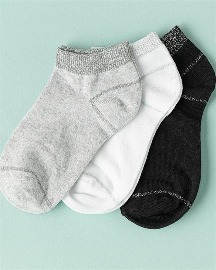 Maya Cotton Polyester Women 3 Pcs 36-40 Black - White - Gray