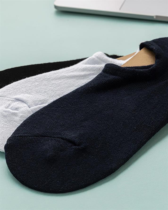 Șosete scurte, pentru bărbați, 3 perechi, Leo, bumbac-poliamidă-elastan, mărimea, 40-44, bleumarin-negru-alb