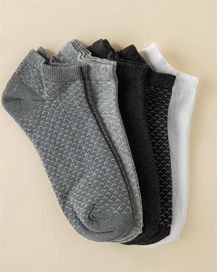 Nossa Cotton Mens 5 Pcs 40-44 Gray - White